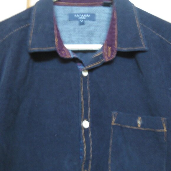 Ted Baker Navy Blue Corduroy button-up shirt, Mens size 4 (medium) - Picture 4 of 7